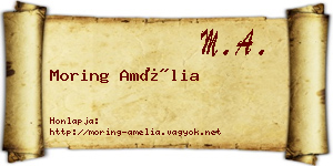 Moring Amélia névjegykártya